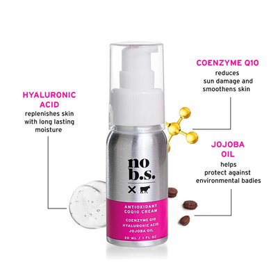 No BS Skincare Antioxidant COQ10 Cream Ingredients  
