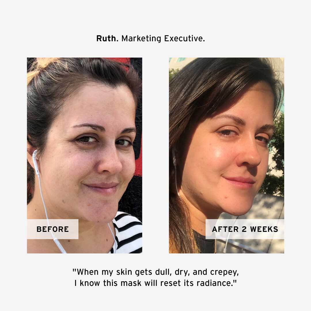 Ruth's No BS Charcoal Detox Peel-Off Mask Before and After