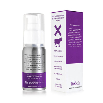  No BS Hyaluronic Day + Night Cream bottle and box back