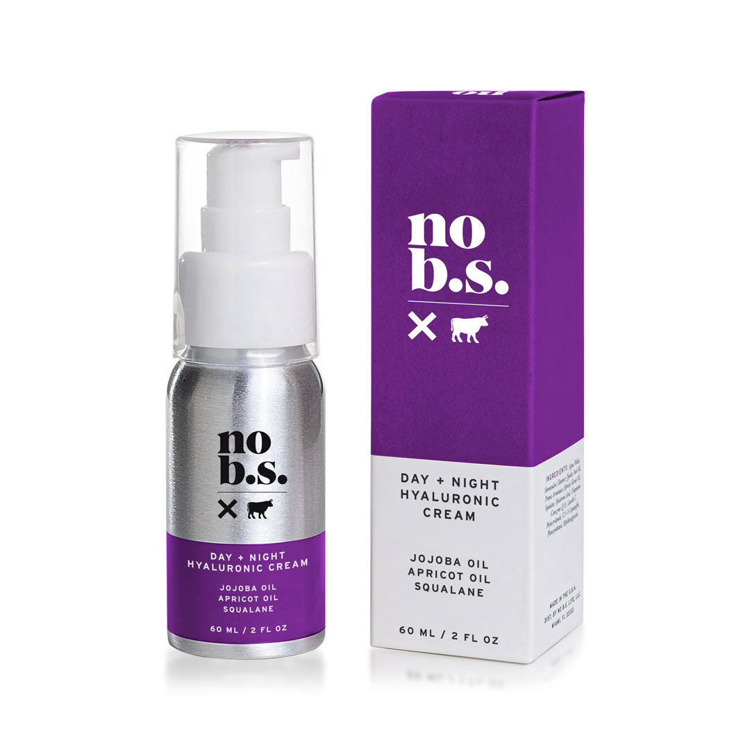 No BS Hyaluronic Day + Night Cream bottle and box front