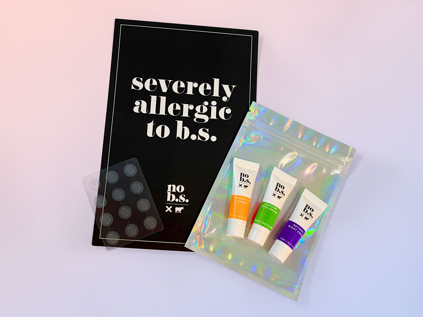 Mini skincare set (3 deluxe minis + 1 sheet of acne patches)