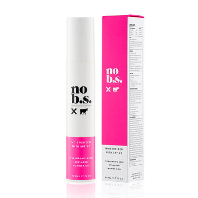 No BS Moisturizer With SPF 20 bottle and box front 