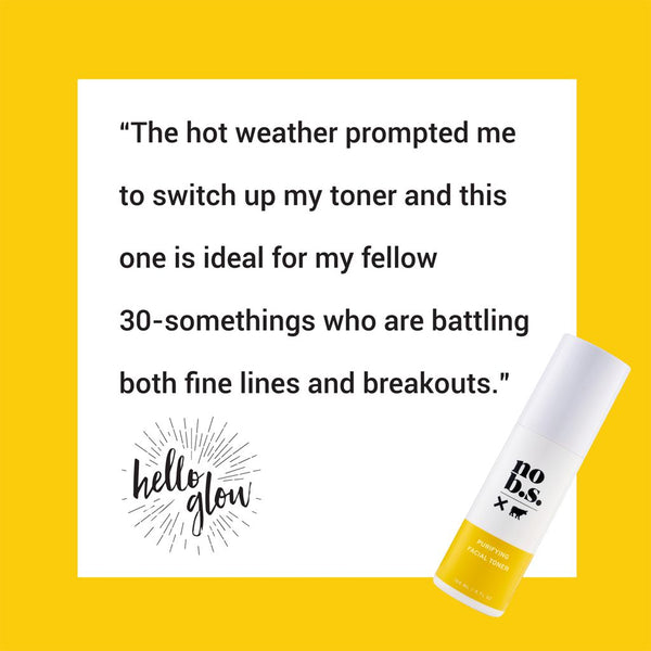 No BS Skincare Purifying Facial Toner PR Quote
