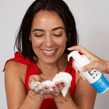 No BS Skincare Foaming Cleanser Application 